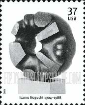 ISAMU NOGUCHI, SCULPTOR - Black Sun, Self-Adhesive stamp