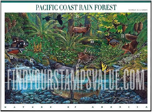 FindYourStampsValue: PACIFIC COAST RAIN FOREST, Self-Adhesive stamps