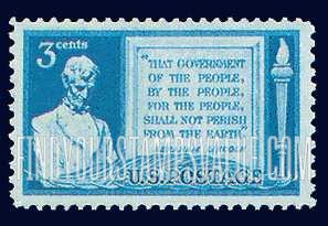 85th ANNIVERSARY OF GETTYSBURG ADDRESS - Lincoln and Quotation from Gettysburg Address