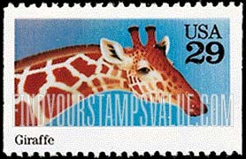 WILD ANIMALS - Giraffe, Booklet Stamp