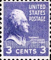 FindYourStampsValue: PRESIDENTIAL ISSUE - Thomas Jefferson