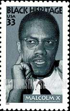 FindYourStampsValue: MALCOLM X - Black Heritage, Self-adhesive stamp