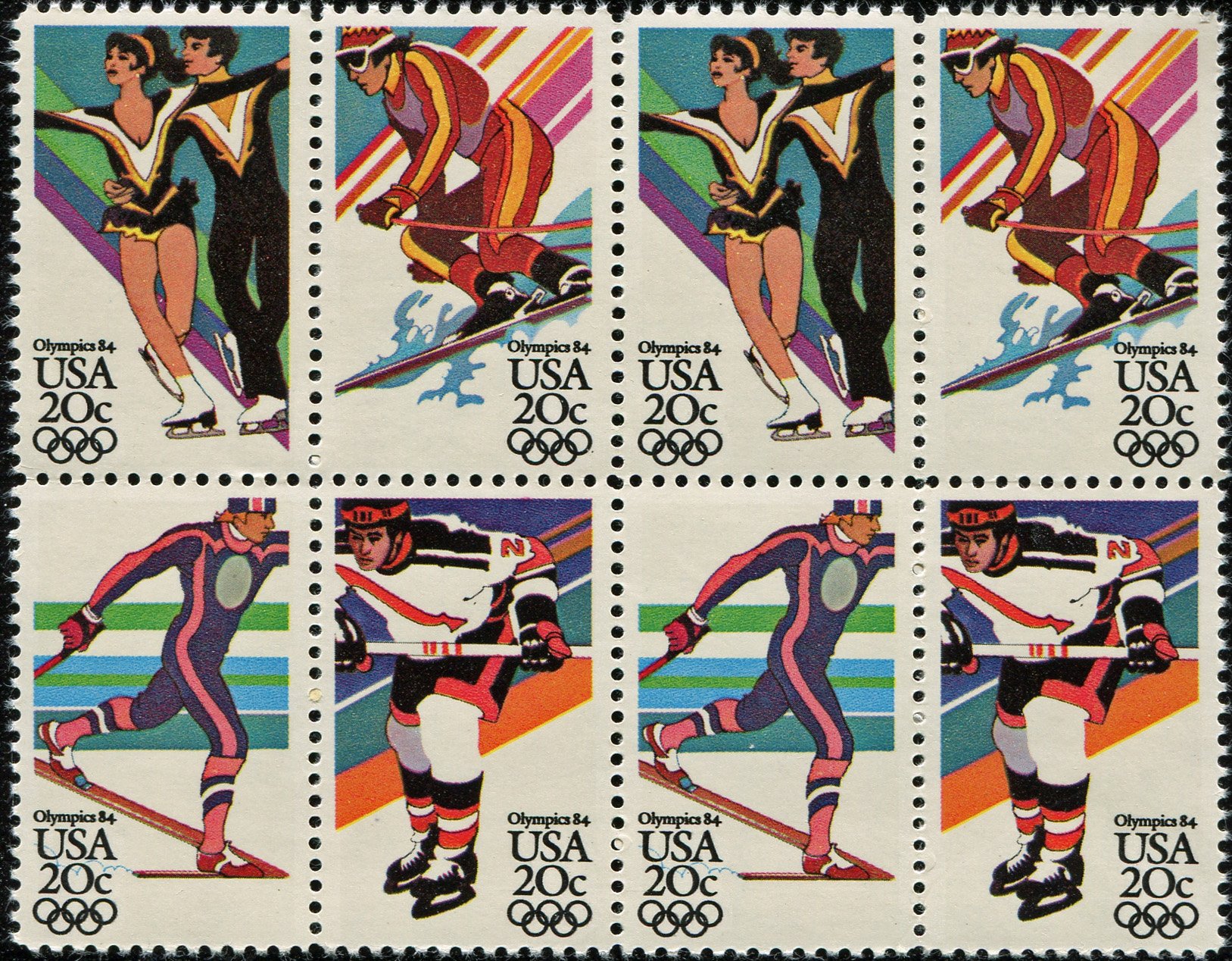 Celebrating the 1984 Winter Olympics: The Iconic Sarajevo 4-Stamp Series
