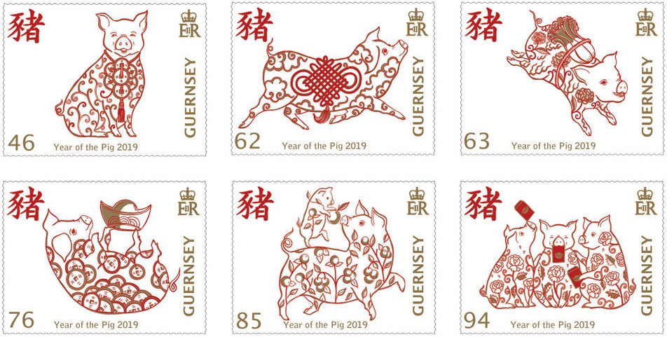 Guernsey Post celebrates Chinese New Year with 6 special stamps