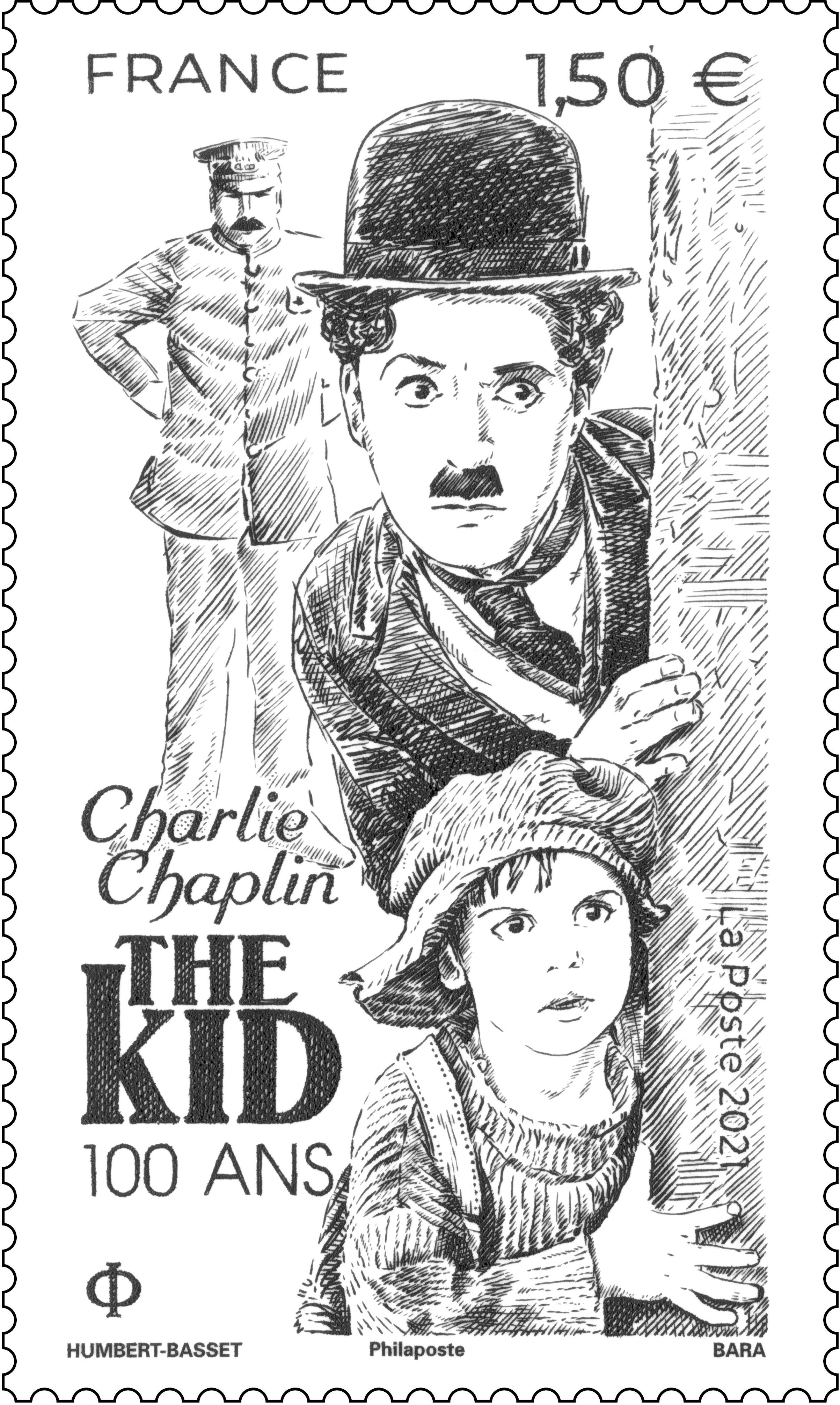 La Poste devotes a special stamp to Chaplin’s “The Kid”!