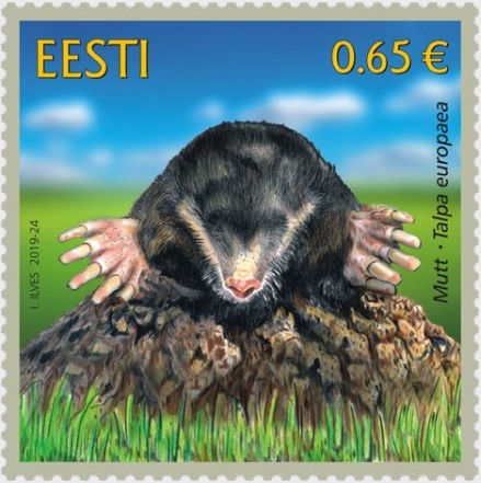 “Estonian Fauna: The Mole” – a special stamp released by Estonian Post