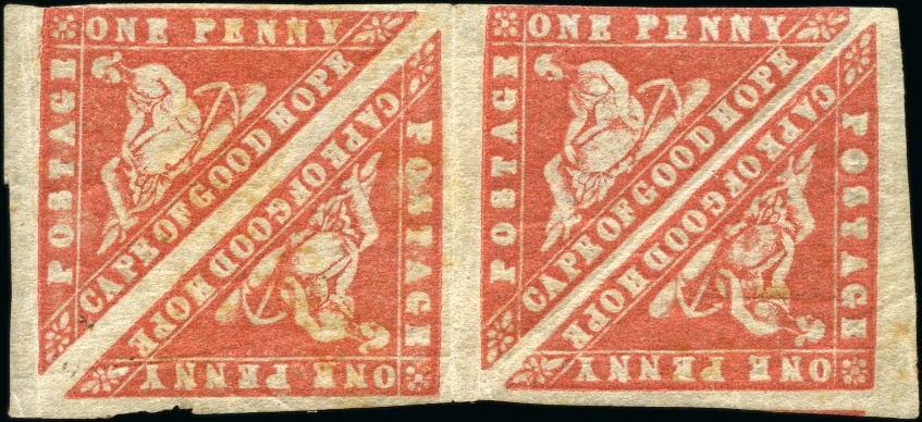 1861 Woodblock 1d vermilion mint block of four fetched $166,201 at David Feldman!