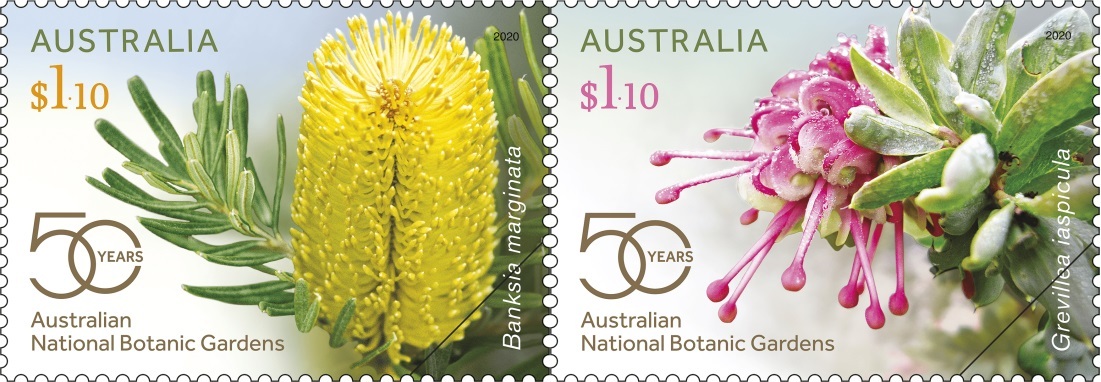 Australian National Botanic Gardens: 50 years - two stamps released!