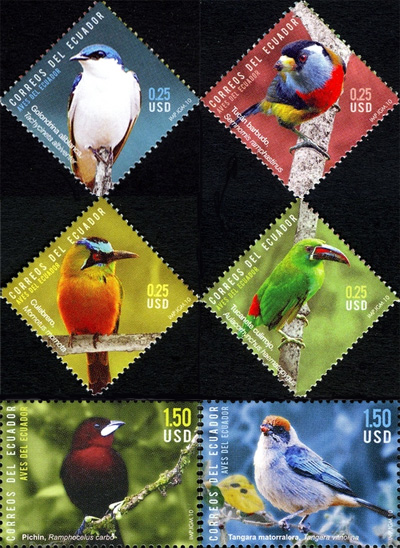 Fauna of Ecuador set of stamps