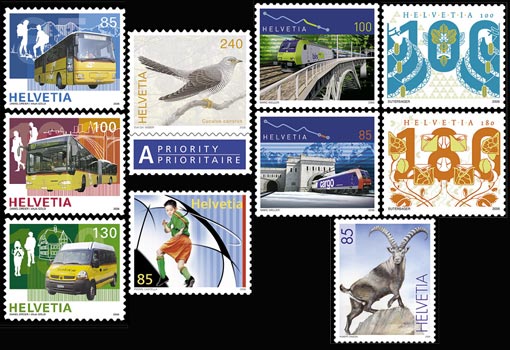 New Swiss stamps in March