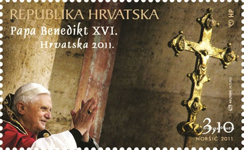 Stamp dedicated to the Pope's visit to Croatia