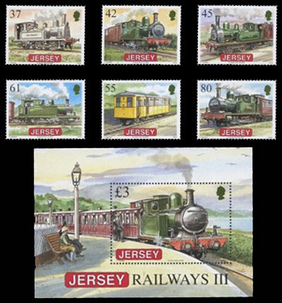 New Railway Stamps from Jersey