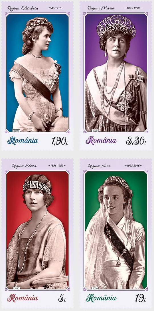 Four new Romanian stamps feature the Queens’ attire!