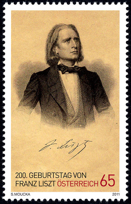 Liszt Birthday Commemorated on Austrian Stamp