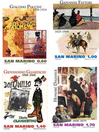 San Marino: Artists – Puccini, Fattori, Guareschi, Daumier