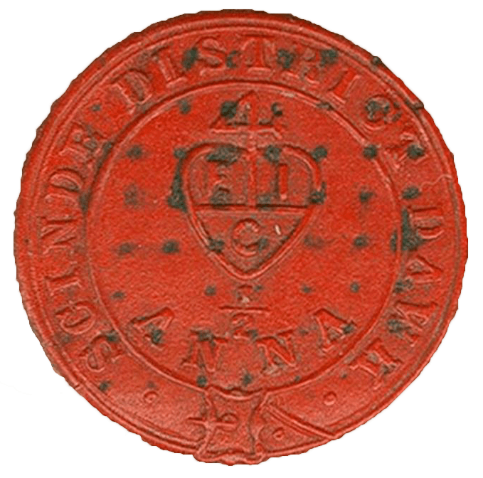 1852 ½ anna écarlate Scinde Dawk