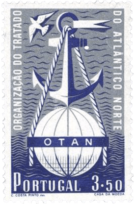 NATO 3rd Anniversary stamp, 1952