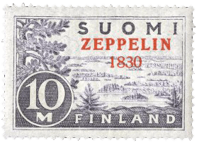 10m Zeppelin 1830 error overprint, 1930