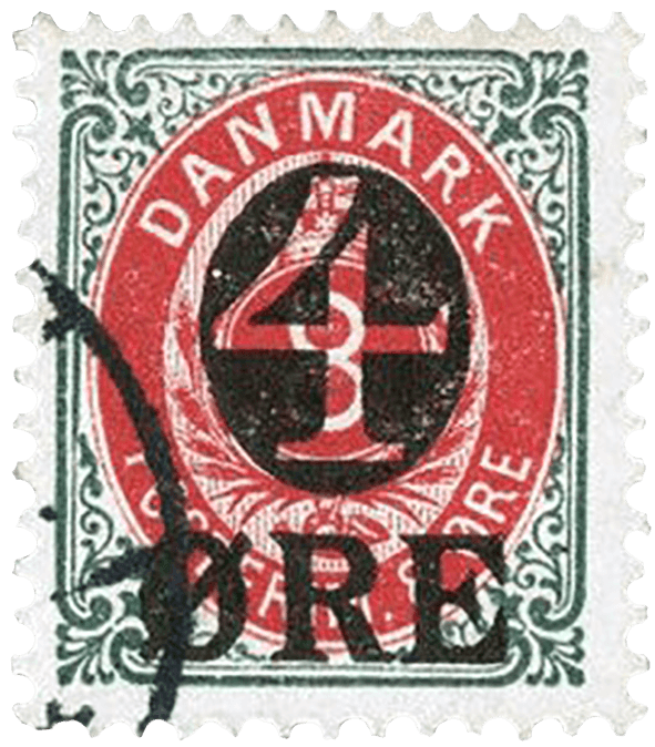 Inverted Frame "4 ORE" Surcharge, 1912