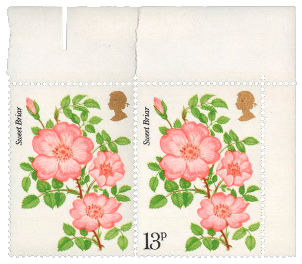 The Roses Error stamp, 1978