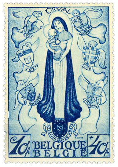 Orval Abbey semi-postal stamp, 1933