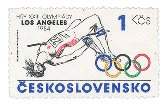 Los Angeles Olympics stamp, 1984