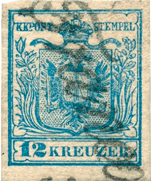 12kr Coat of Arms stamp, 1850