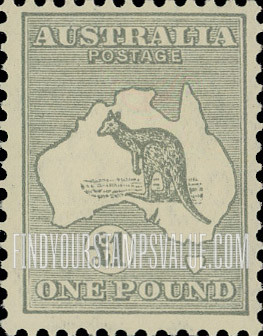 FindYourStampsValue: Kangaroo and Map: Types of 1913-1923 Issues