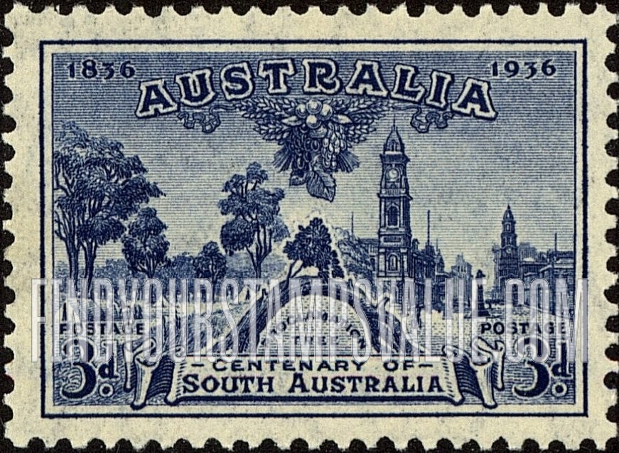 Proclamation Tree and View of Adelaide, 1936