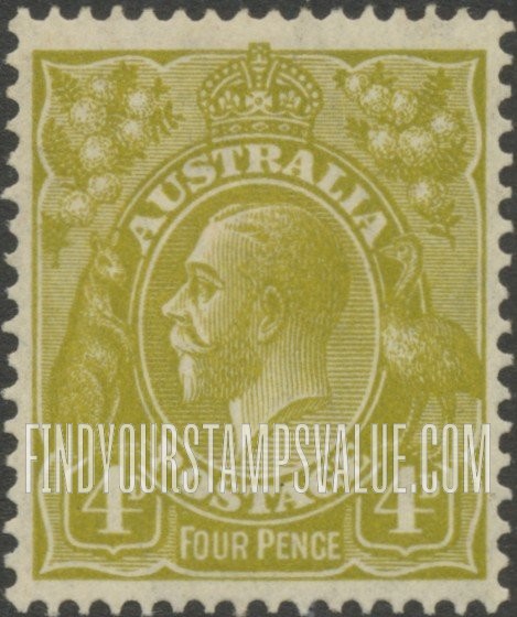 FindYourStampsValue: King George V: Types of 1913-1923 Issues