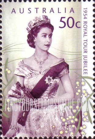 FindYourStampsValue: Royal Visit, 50th Anniversary