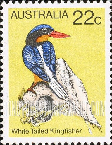 FindYourStampsValue: White-tailed kingfisher, vertical: Bird Type of 1978