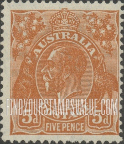 FindYourStampsValue: King George V: Types of 1913-1923 Issues