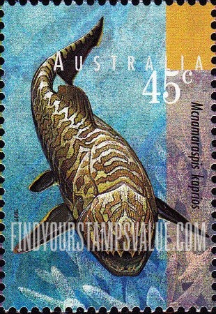 FindYourStampsValue: Prehistoric Animals: Mcnamaraspis kaprios