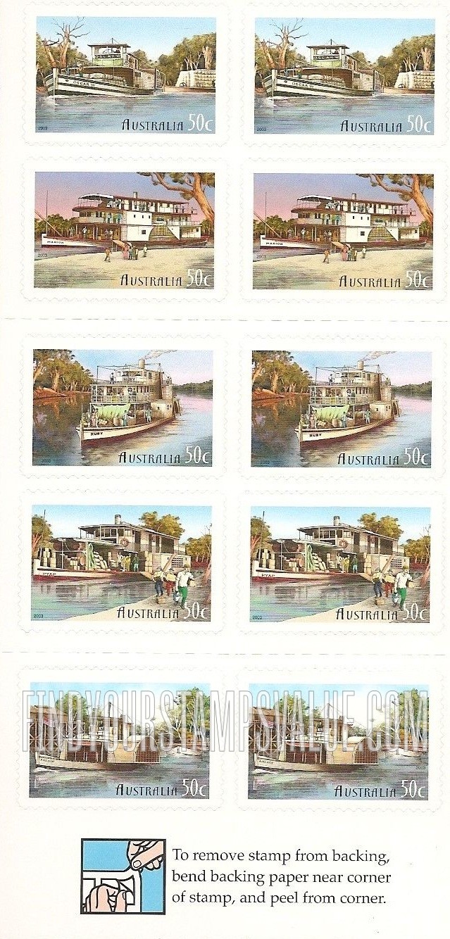 FindYourStampsValue: Murray River Shipping, 150th Anniversary