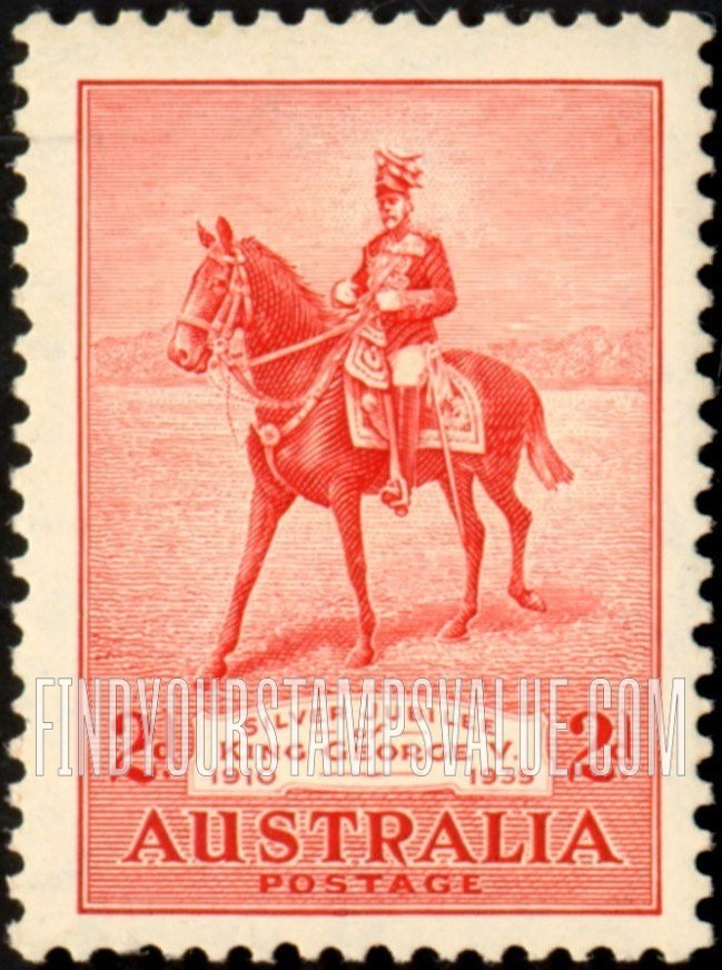 FindYourStampsValue: George V on His Charger “Anzac”