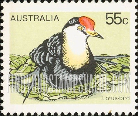 FindYourStampsValue: Australian birds: Lotus bird