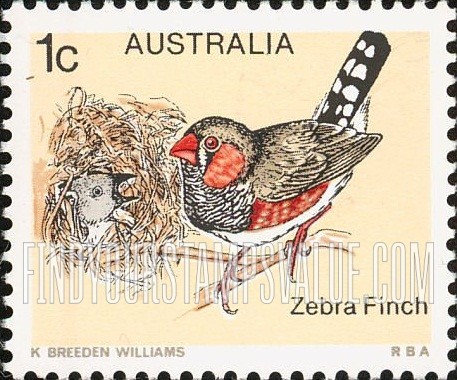 FindYourStampsValue: Zebra finch: Bird Type of 1978