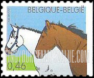 FindYourStampsValue: Farm Animals: Two horses