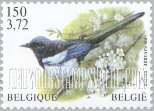 FindYourStampsValue: Bird: Pie bavarde
