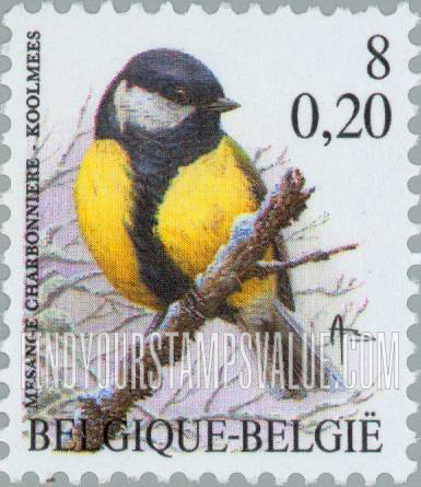 FindYourStampsValue: Bird: Mesange charbonniere