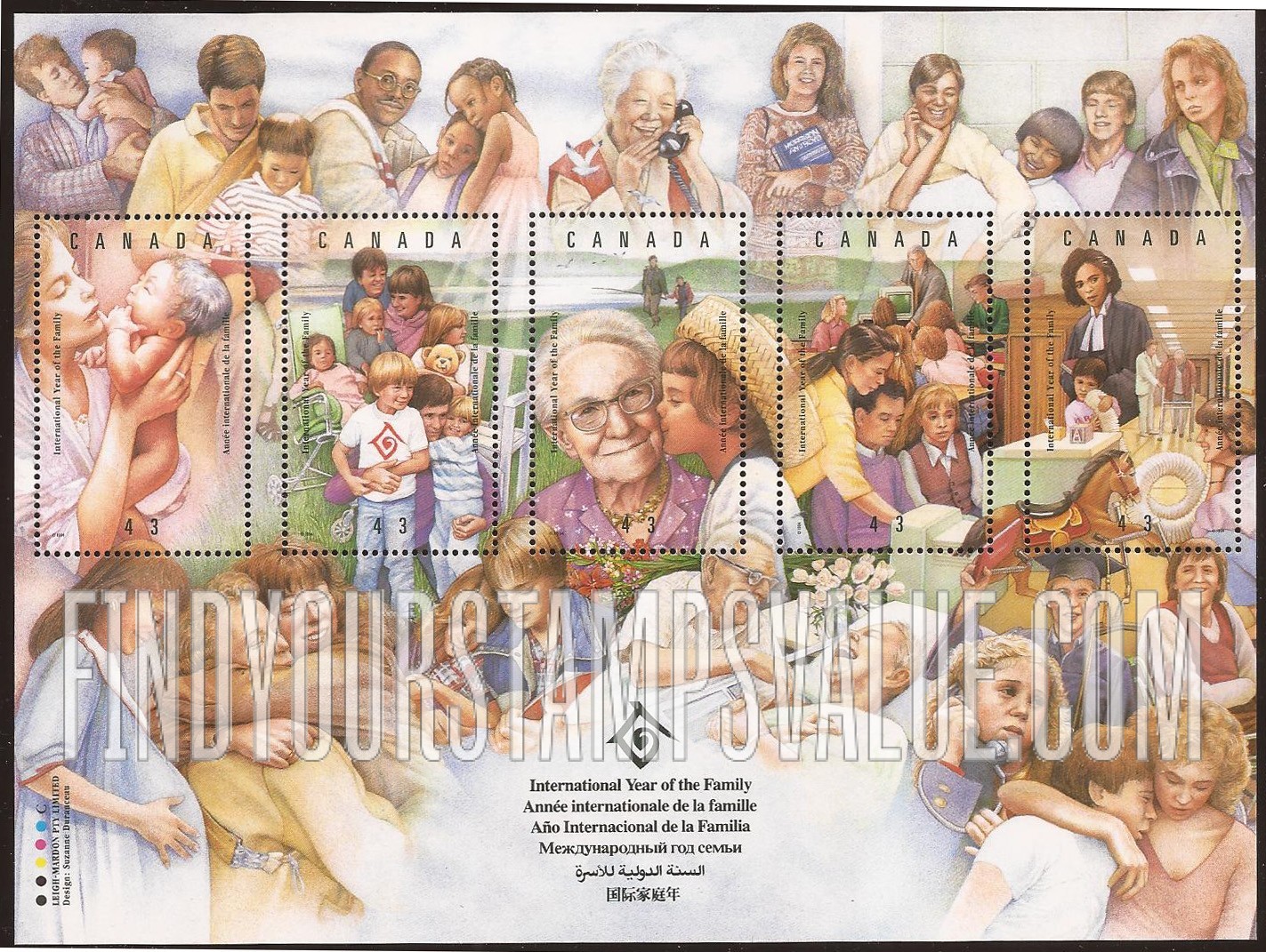 FindYourStampsValue: Souvenir Sheet: International Year of the Family