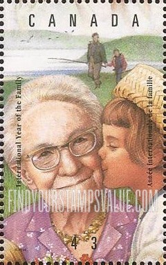 FindYourStampsValue: Elderly woman, child