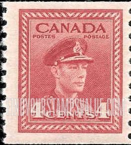 FindYourStampsValue: Coil Stamps: George VI Types of 1942