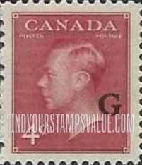 FindYourStampsValue: Official Stamps - King George VI overprinted in black