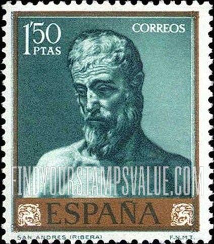 FindYourStampsValue: Ribera Paintings: St. Andrew