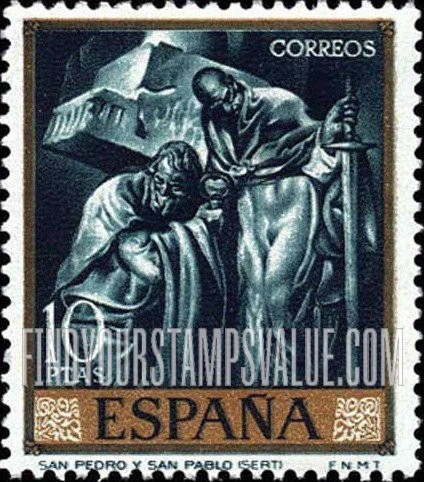 FindYourStampsValue: Sert Paintings: Sts. Peter and Paul