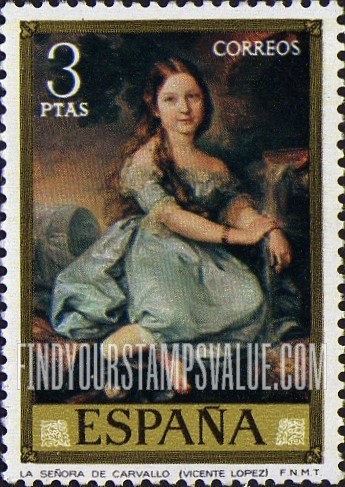Stamp Day (Paintings by Vicente López y Portana (1772-1850)): Señora de Carvallo
