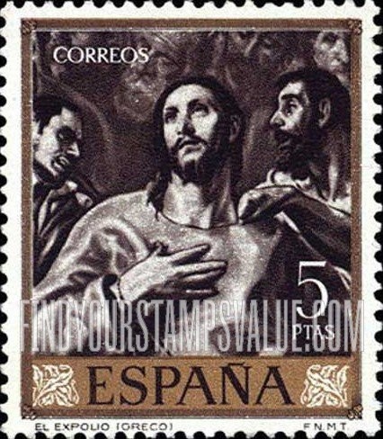 FindYourStampsValue: El Greco Paintings: Christ Stripped of His Garments