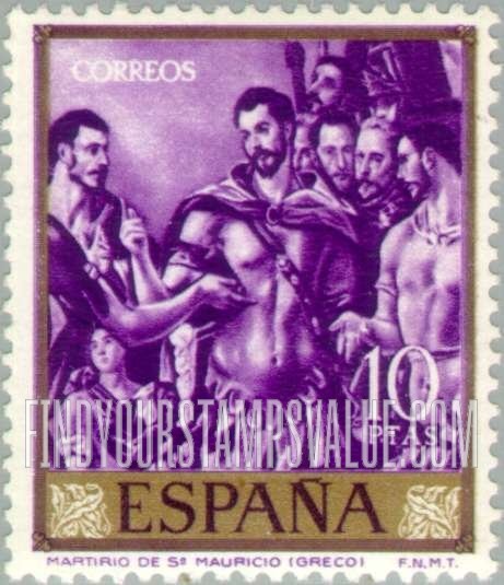 FindYourStampsValue: El Greco Paintings: St. Mauritius and the Theban Legion